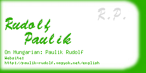 rudolf paulik business card